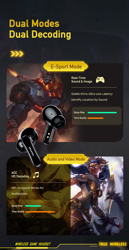 AWEI True Wireless Bluetooth Charging Pod Headphones