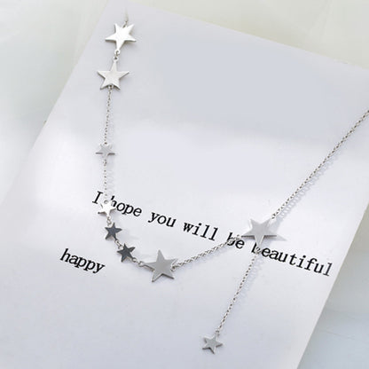 Star necklace female short clavicle necklace