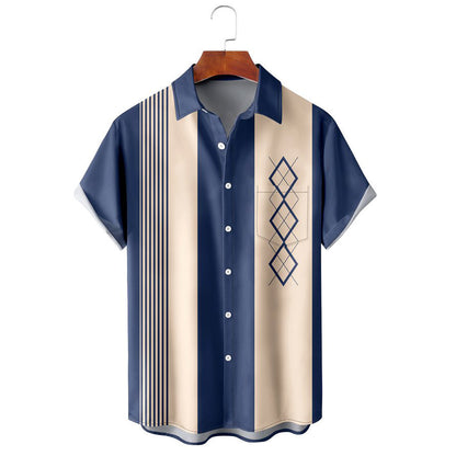 Men's Casual Fashion Personalized Striped Shirt