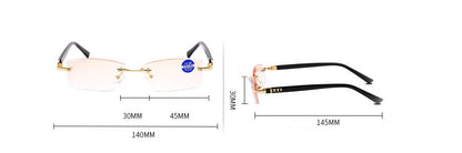 High-grade frameless reading glasses