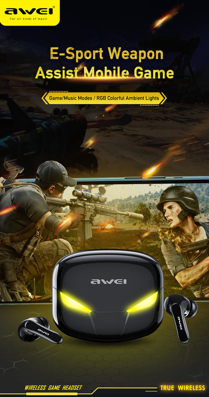 AWEI True Wireless Bluetooth Charging Pod Headphones