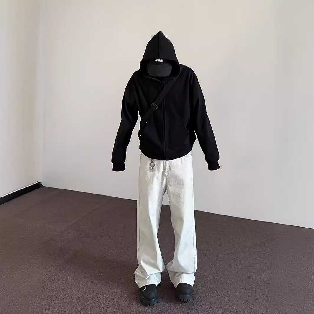 Distressed White Profile Casual Jeans