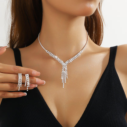 Graceful Personality Necklace And Earrings Suite