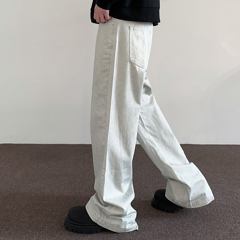 Distressed White Profile Casual Jeans