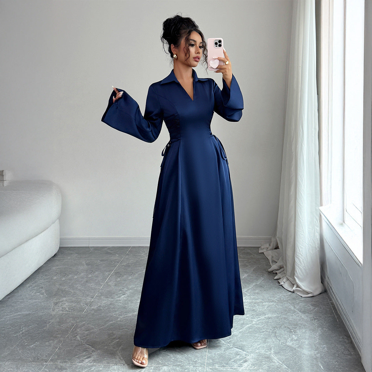 Elegant Casual Style Long Sleeve Dress