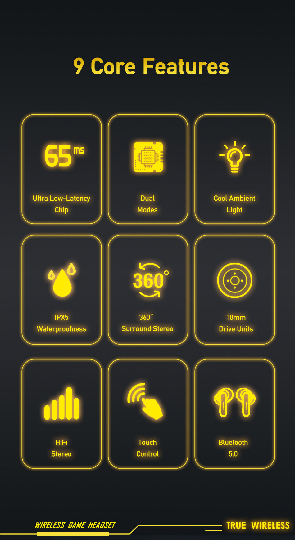 AWEI True Wireless Bluetooth Charging Pod Headphones