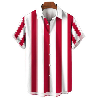 Men's Casual Fashion Personalized Striped Shirt