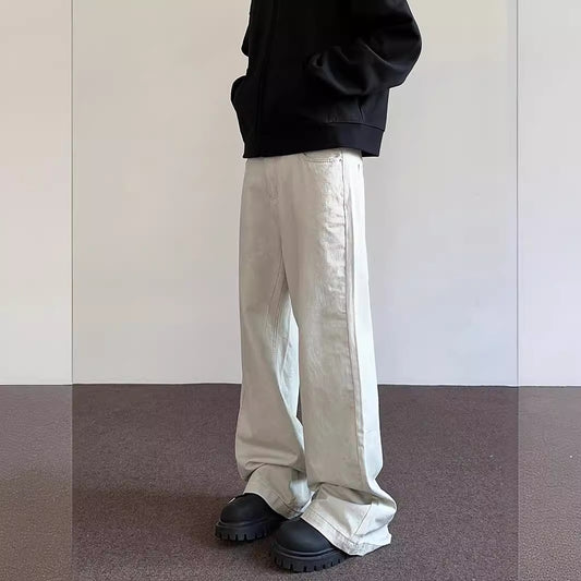 Distressed White Profile Casual Jeans