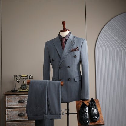 Double Breasted Suit Suit Men's