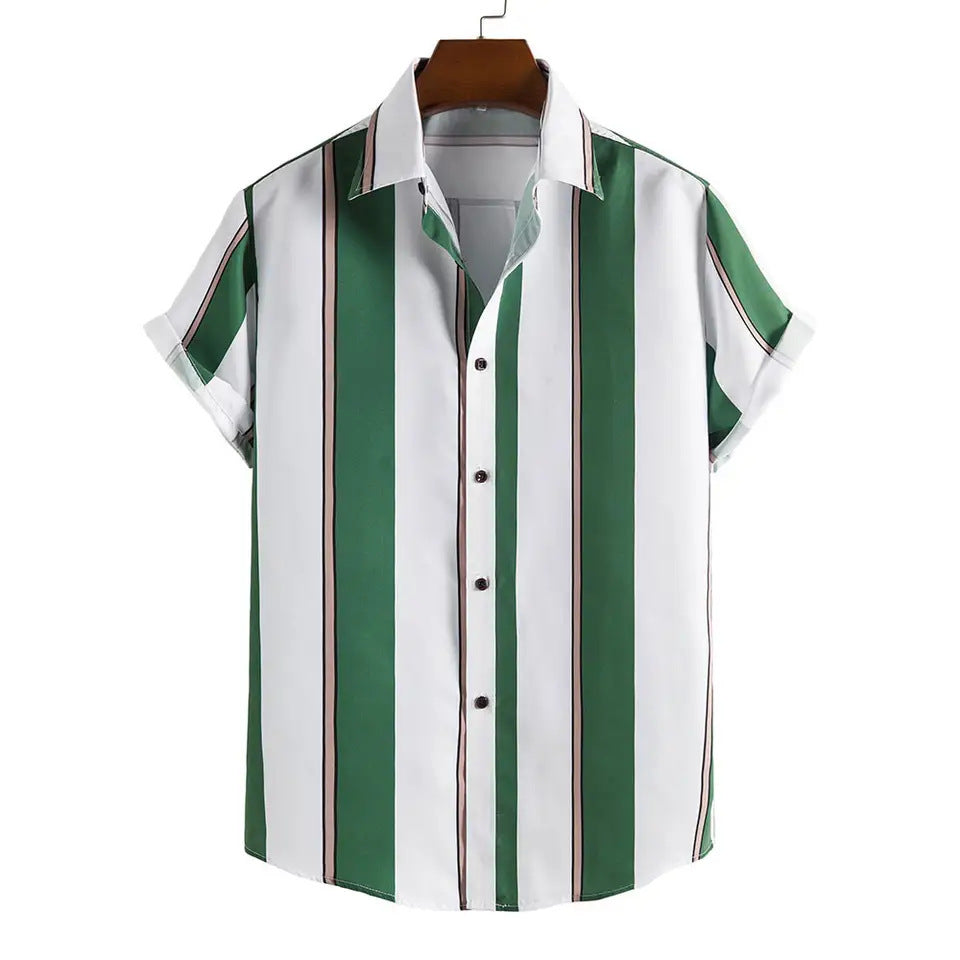 Men's Casual Fashion Personalized Striped Shirt