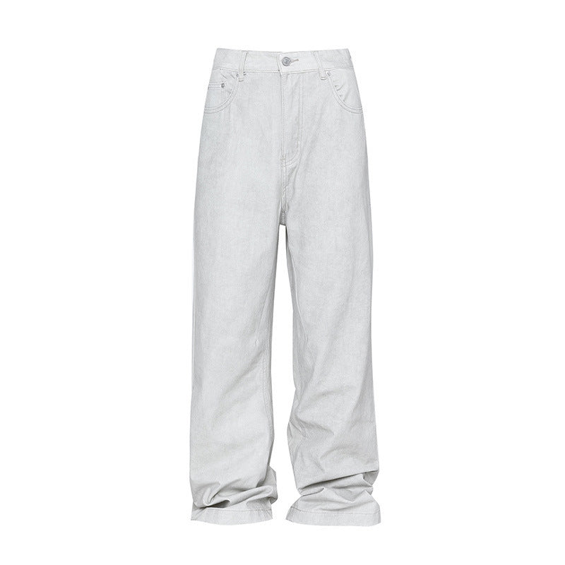 Distressed White Profile Casual Jeans