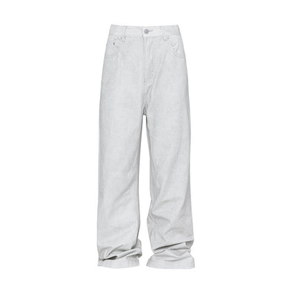 Distressed White Profile Casual Jeans