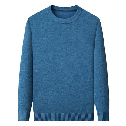 Solid Color Men's Round Neck Long Sleeve Autumn And Winter Leisure Sweater