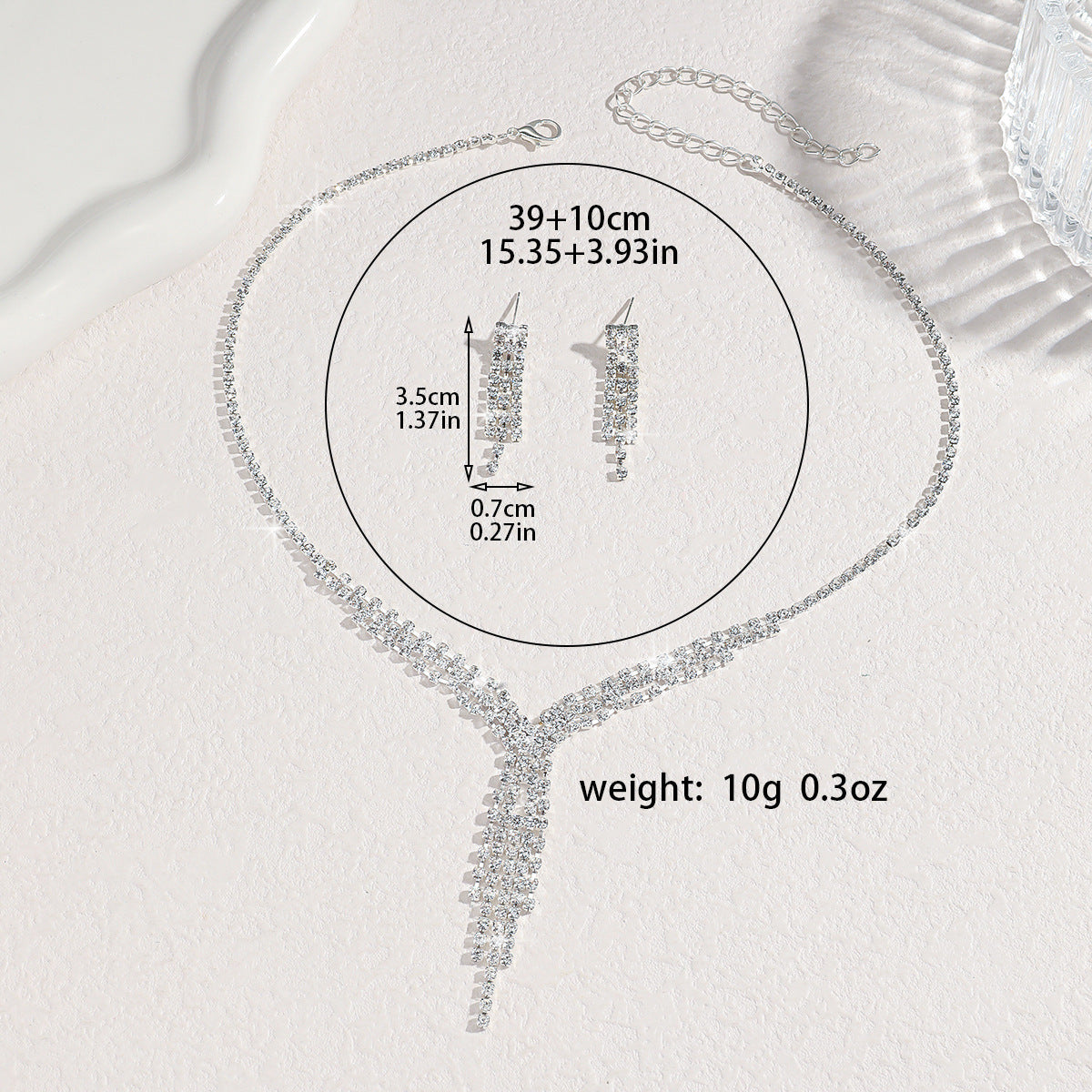 Graceful Personality Necklace And Earrings Suite