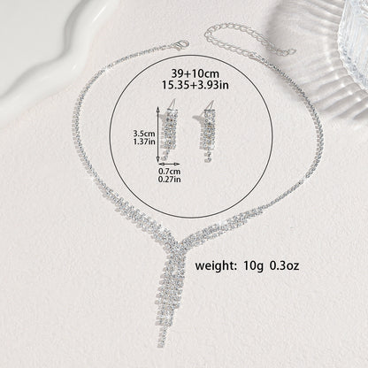 Graceful Personality Necklace And Earrings Suite