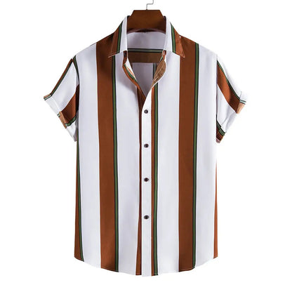 Men's Casual Fashion Personalized Striped Shirt