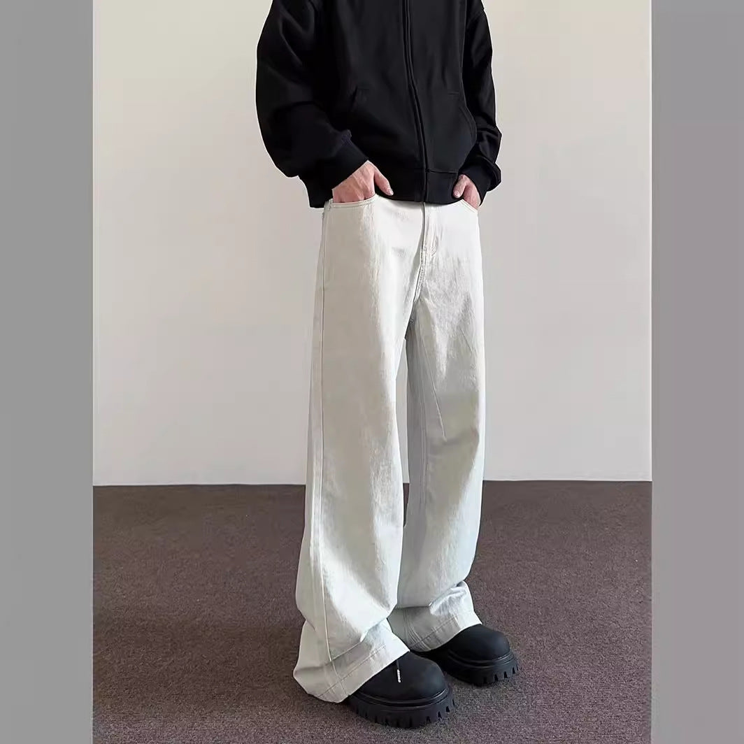 Distressed White Profile Casual Jeans