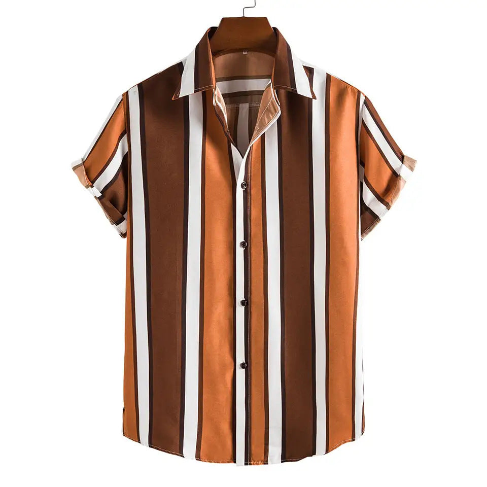Men's Casual Fashion Personalized Striped Shirt