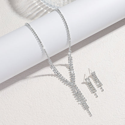 Graceful Personality Necklace And Earrings Suite