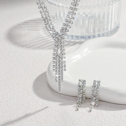 Graceful Personality Necklace And Earrings Suite